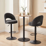 SGABELLO DA BAR girevole e regolabile in altezza Set da 2 pezzi 66-87 cm Grigio scuro