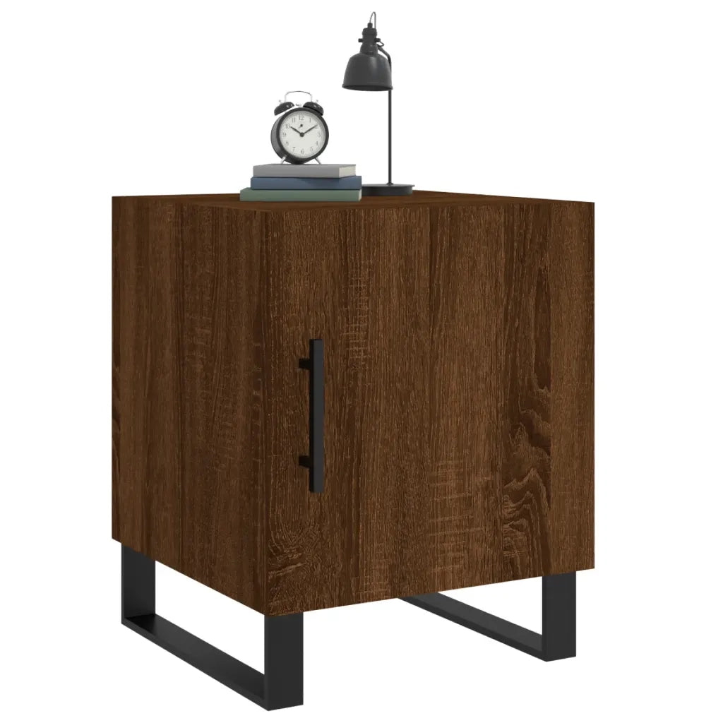Comodini 2 pz Rovere Marrone 40x40x50 cm in Legno Multistrato 827627