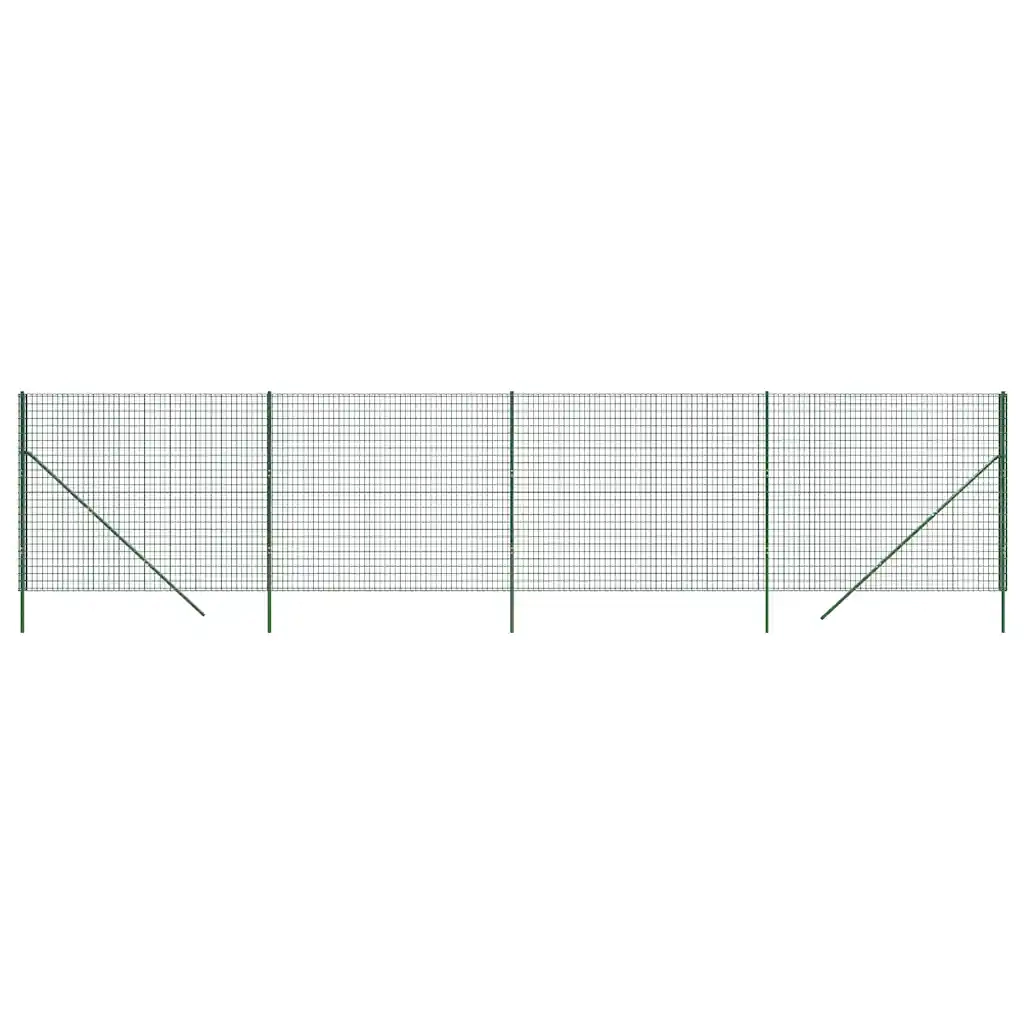 Recinzione Metallica Verde 2x10 m in Acciaio Zincato 154054