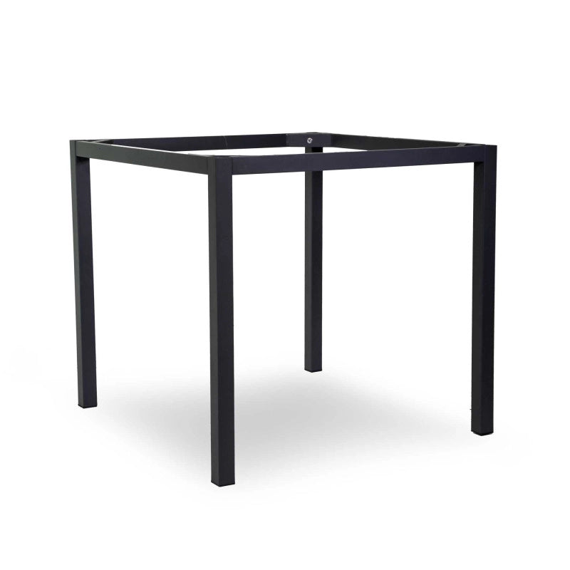 Base Tavolo Acciaio Pecos Antracite Quadro Smontata Cm 78x78h73