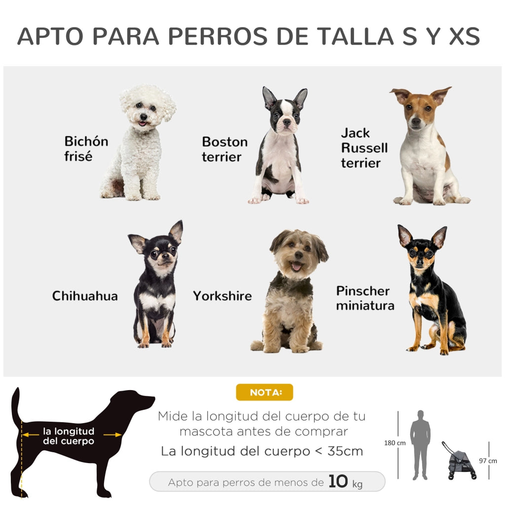 Casetto per Cani Piccolo Pieghevole Grigio con Cuscino ¨C zephmum ¨C Acciaio