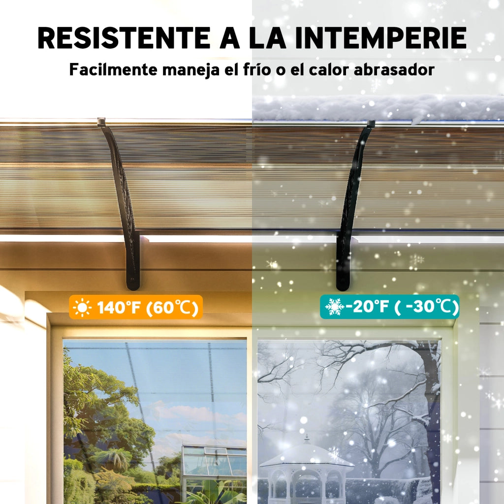 Marchesina Esterna per Porte e Finestre ¨C zephmum ¨C Marrone 303x96x27 cm