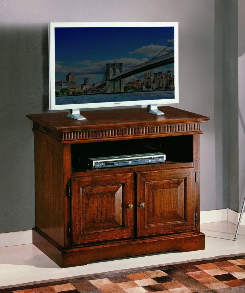 Porta tv arte povera 2 porte in legno tinta noce l.89 p.54 h.74 - Mobili 2G