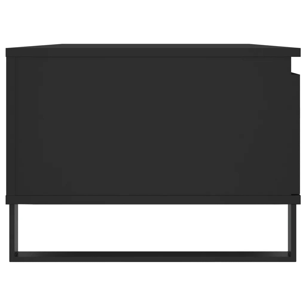 Tavolino da Salotto Nero 90x50x36,5 cm in Legno Multistrato 830573