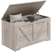 Panca contenitore ¨C Xylo ¨C tessuto grigio 80x40x45 cm 100L