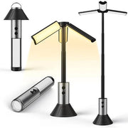 Lampada elettrica ricaricabile, lampada elettrica super luminosa, lampada multifunzionale, fissaggio a treppiede, modello estendibile, lampada pieghevole.