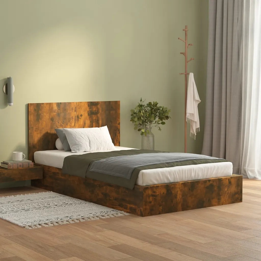 Testiera Letto Rovere Fumo 120x1,5x80 cm in Legno Multistrato