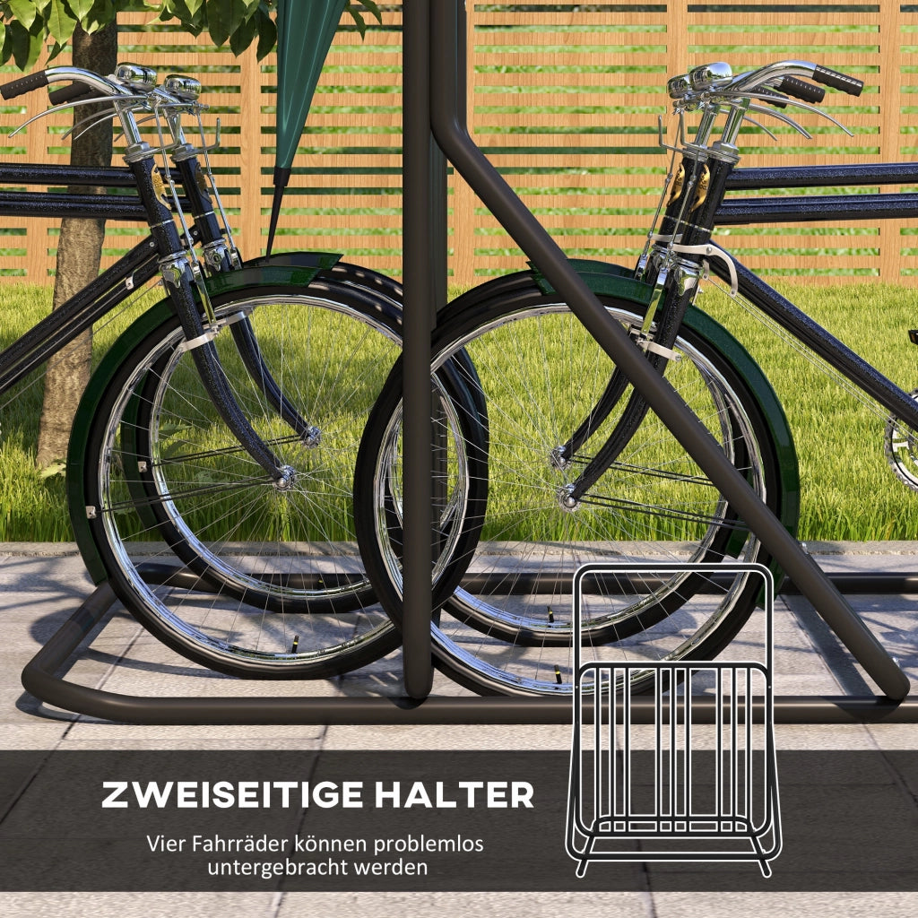 Portabiciclette per 4 Biciclette ¨C Zephmum ¨C Nero 102x92x130 cm