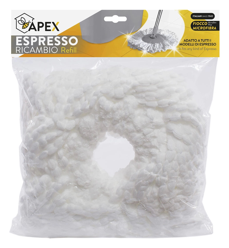 Mop Lava Pavimento Centrifuga Apex Microfibra 28 x 28 cm 6 Pezzi