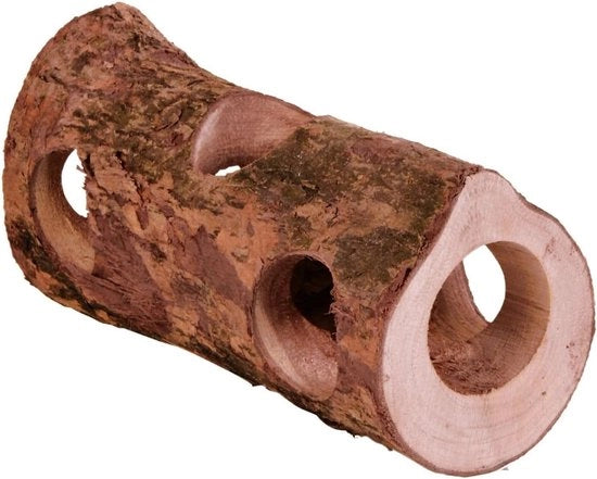 Tunnel per piccoli roditori in legno naturale - 25 cm