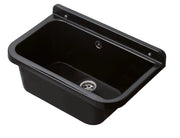PILOZZO da muro in PP - Dim: 55 cm - Completo di GRIGLIA appoggiatutto - CR - Colore: NERO LUCIDO