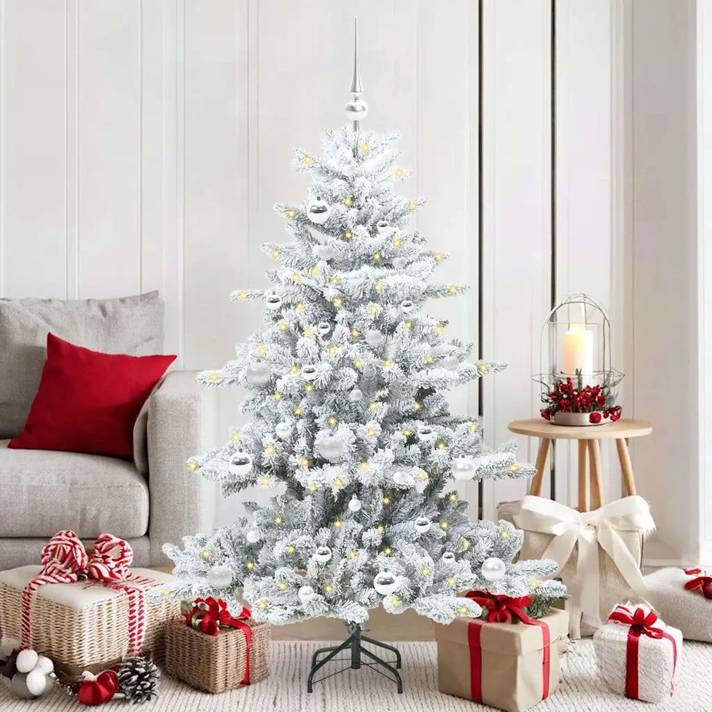 Albero di Natale Artificiale con Rami Pieghevoli Bianco 150 cm 3397710