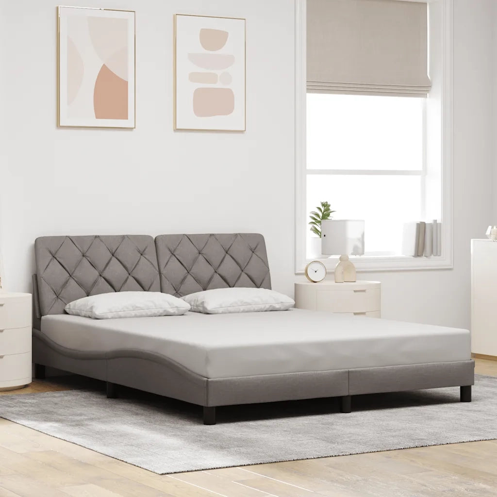 Giroletto senza Materasso Tortora 160x200 cm in Tessuto