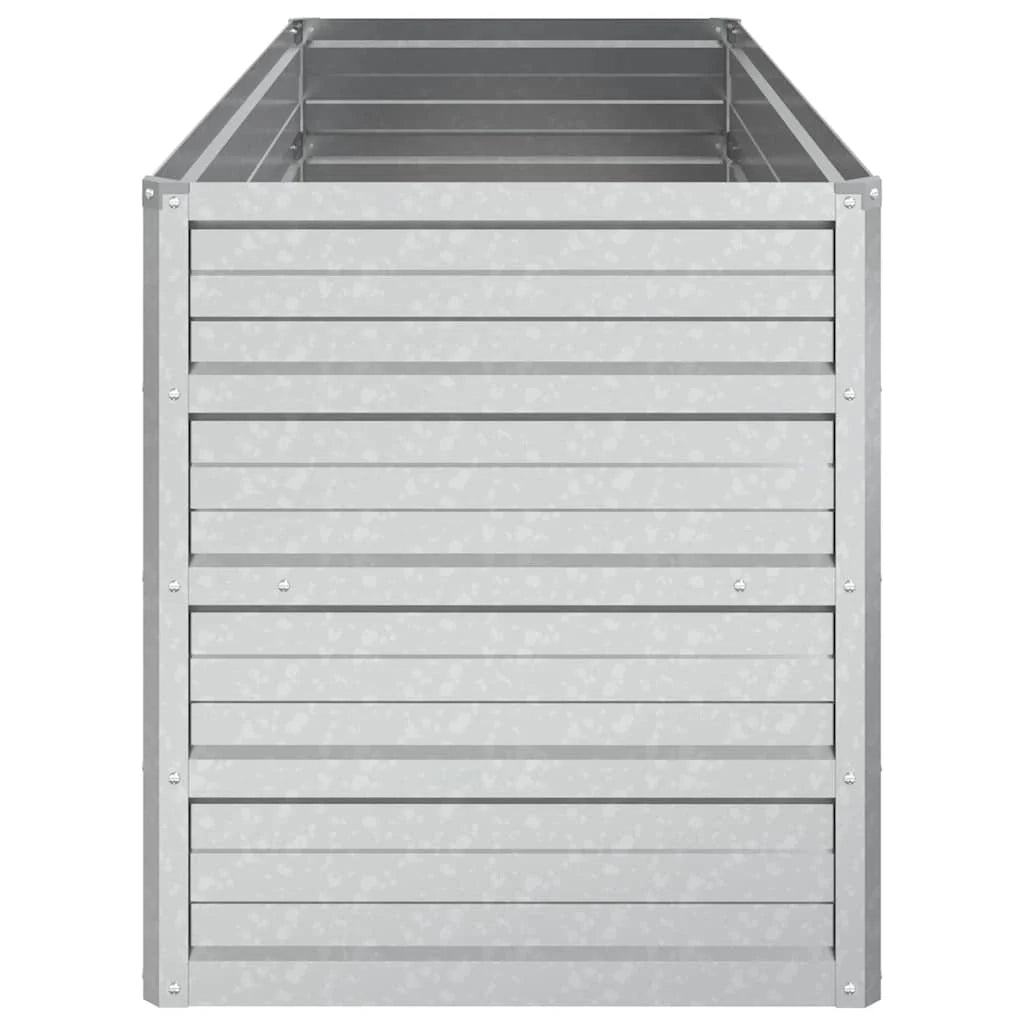 Fioriera rialzata per piante fiori patio giardino 100 x 40 x 45 cm acciaio zincato argento 02_0039299