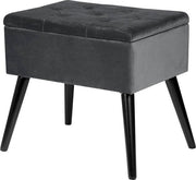 Poang con spazio di stoccaggio - pratico e robusto - design multifunzionale - colore moderno grigio scuro - 50x35x45 cm