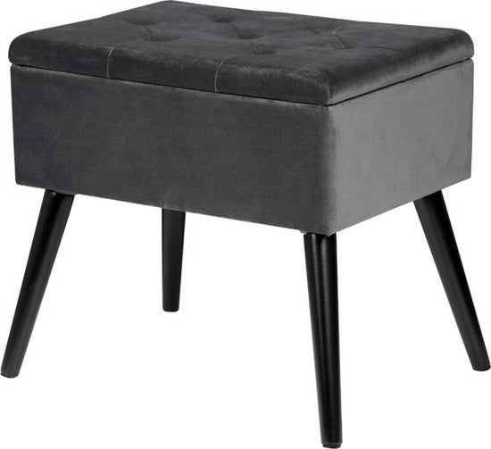 Poang con spazio di stoccaggio - pratico e robusto - design multifunzionale - colore moderno grigio scuro - 50x35x45 cm