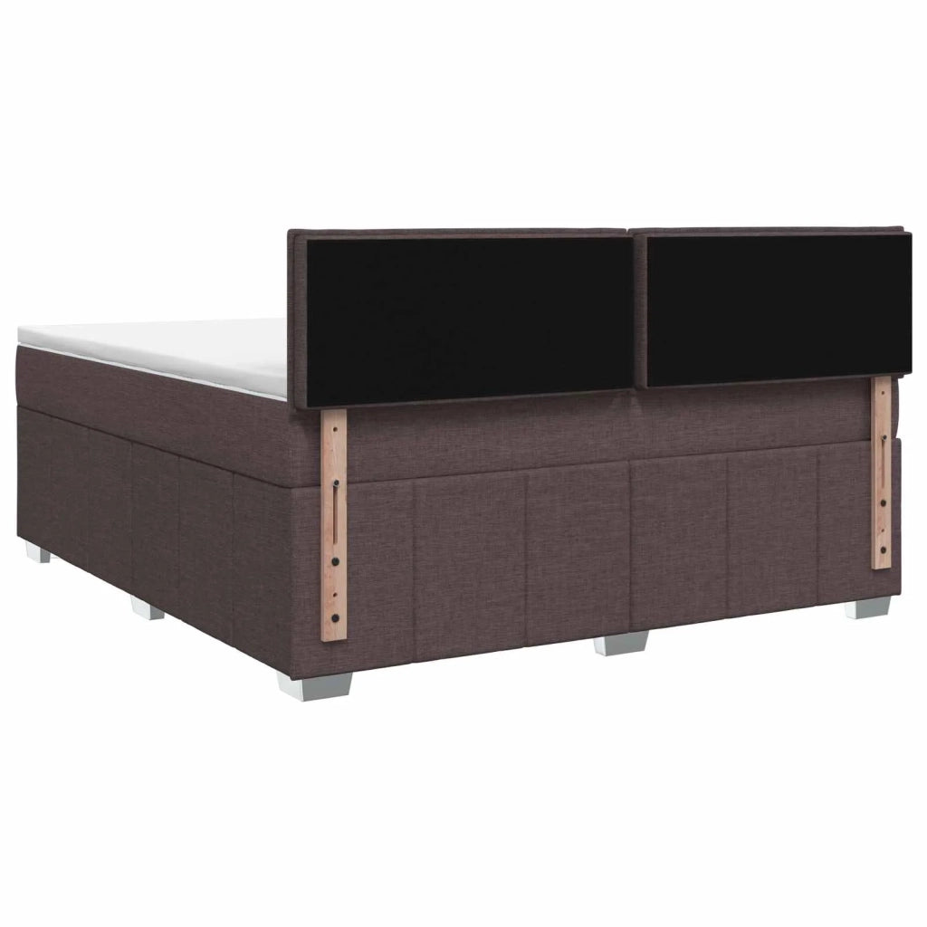 Letto box spring con materasso Marrone Scuro 140 x 200 cm 3452701