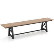Panca da esterno per 3 o 4 persone 183 x 35 x 41,5 cm design moderno comoda HDPE marrone 20_0019996
