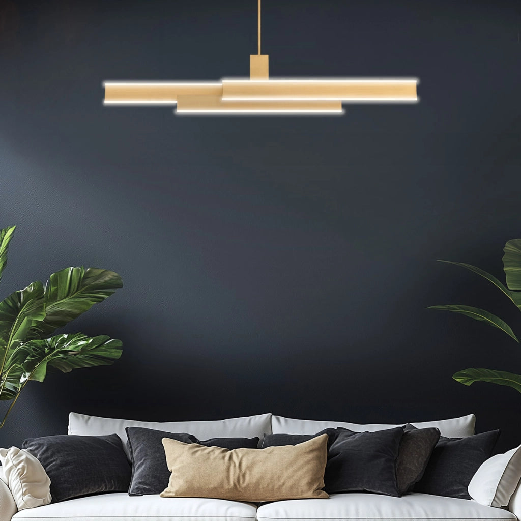 Lampada sospesa moderna oro 114 cm LED 74W Cameno Quintiesse