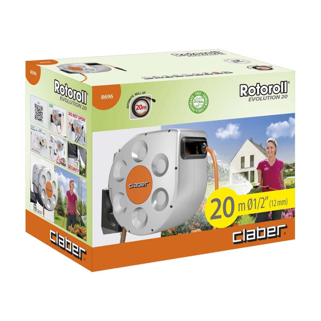 Avvolgitubo Rotoroll Evolution 20 Art. 8696 Tubo M 20 ½ Claber