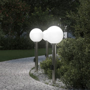 Lampioni a dissuasore con sensore e presa 3 pz 80 cm Acciaio Inox IP44 4006108