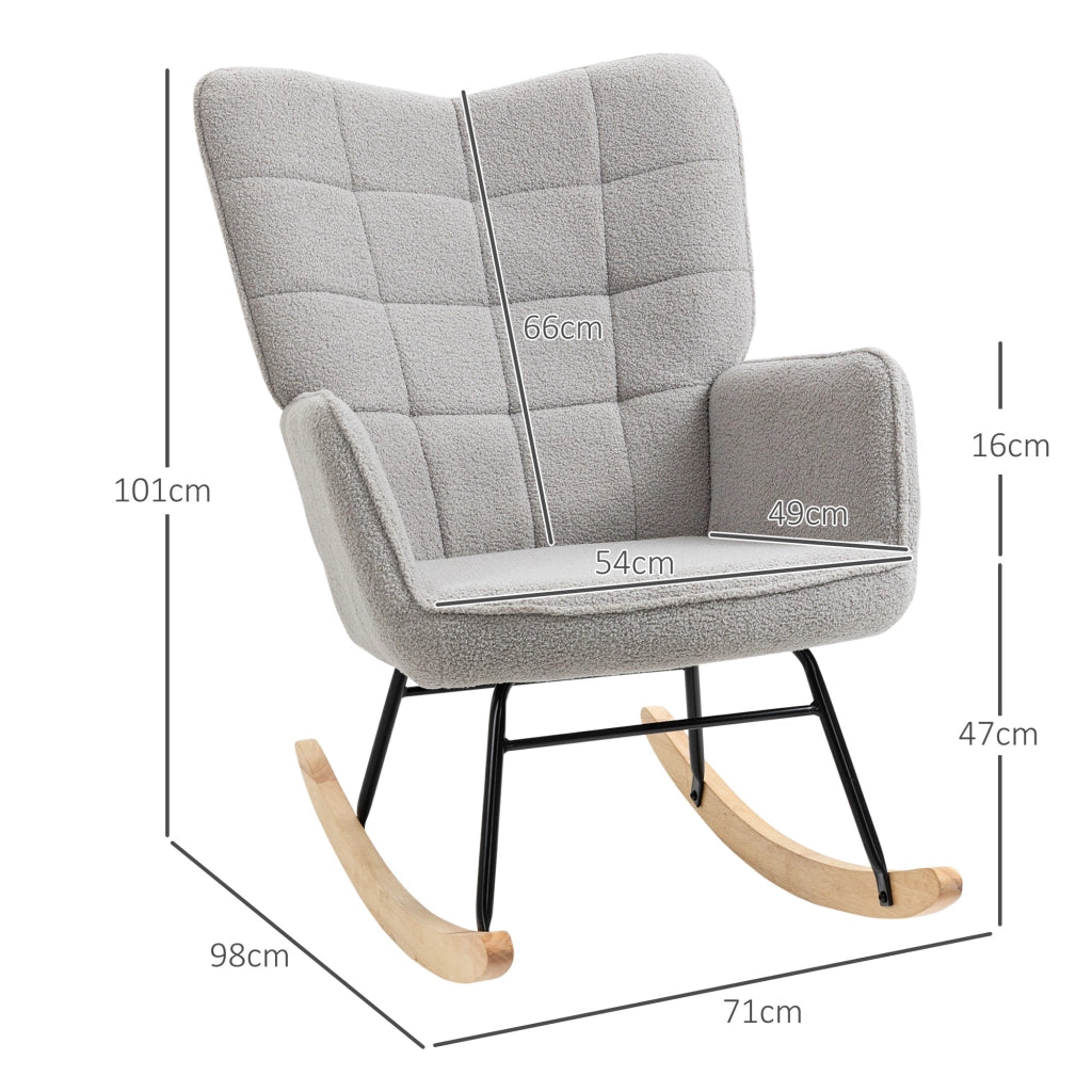 Poltrona Dondolo ¨C Zephmum ¨C Grigio Chiaro