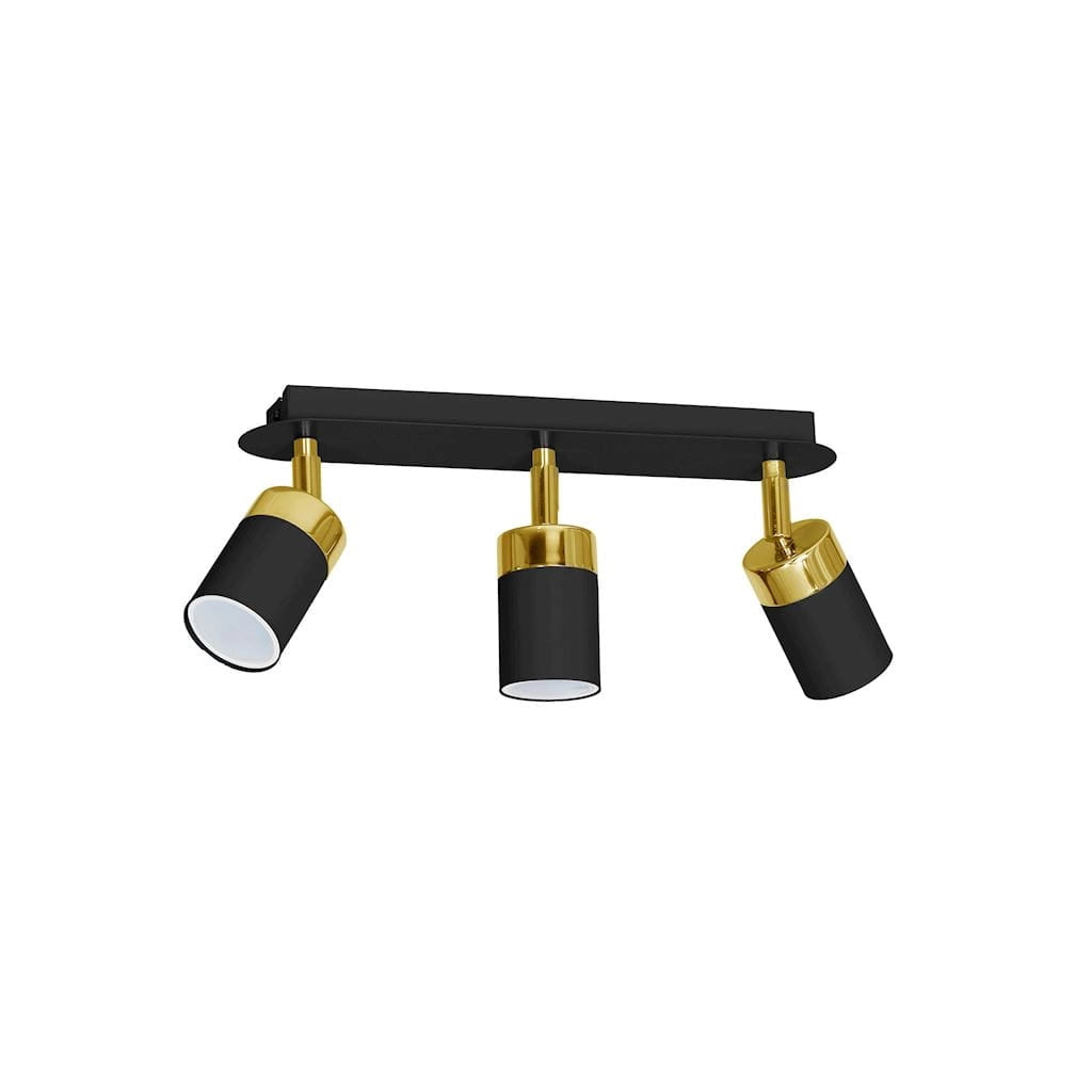 Plafoniera a barra Milagro Joker 3xGU10 oro/nero metallo