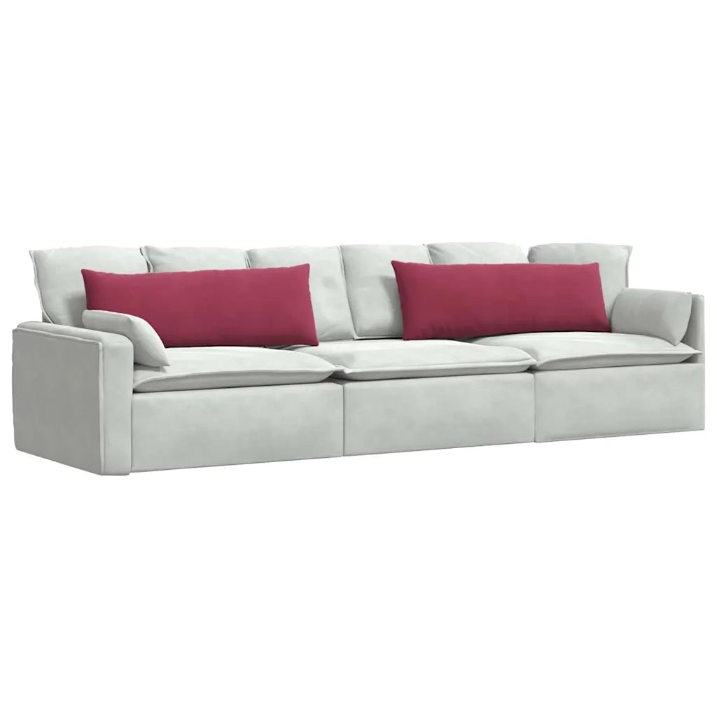 Cuscini da Divano 2 pcs Rosso Vino 120 x 40 cm Tessuto in Cords