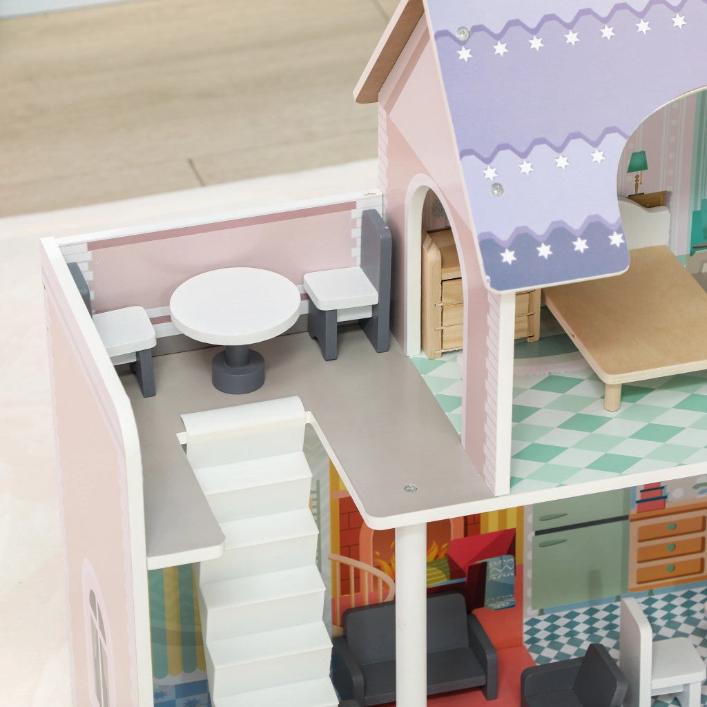 Casa delle bambole con mobili e accessori balcone 2 piani ¨C Xylo ¨C Multicolore giocattolo bambini 3 anni