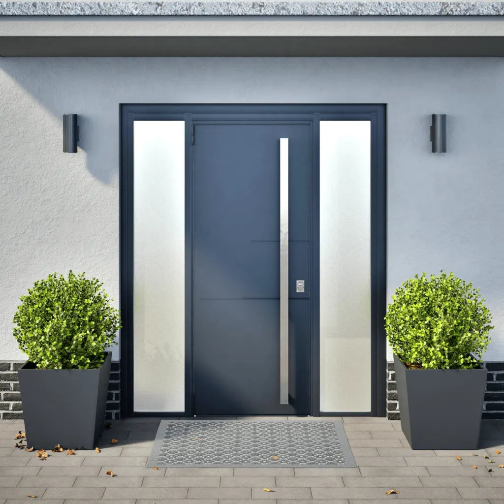 2 pz Fioriere | Cassetta per fiori | Vaso da Giardino Antracite 50x50x50 cm in Acciaio