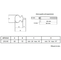 Maniglia su rosetta tonda SAGUATTI  231/60CQ in alluminio bronzo lucido