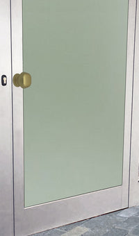 Maniglia su rosetta tonda SAGUATTI  231/60FQ in alluminio oro satinato