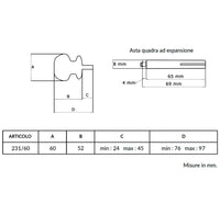 Maniglia su rosetta tonda SAGUATTI  231/60IQ in alluminio marrone opaco