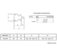 Maniglia su rosetta tonda SAGUATTI  231/60ZQ in alluminio nero opaco