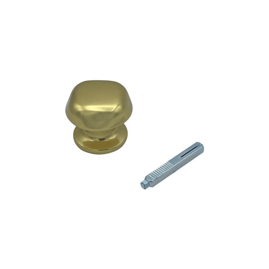 Maniglia su rosetta tonda SAGUATTI  231/60BQ in alluminio oro lucido