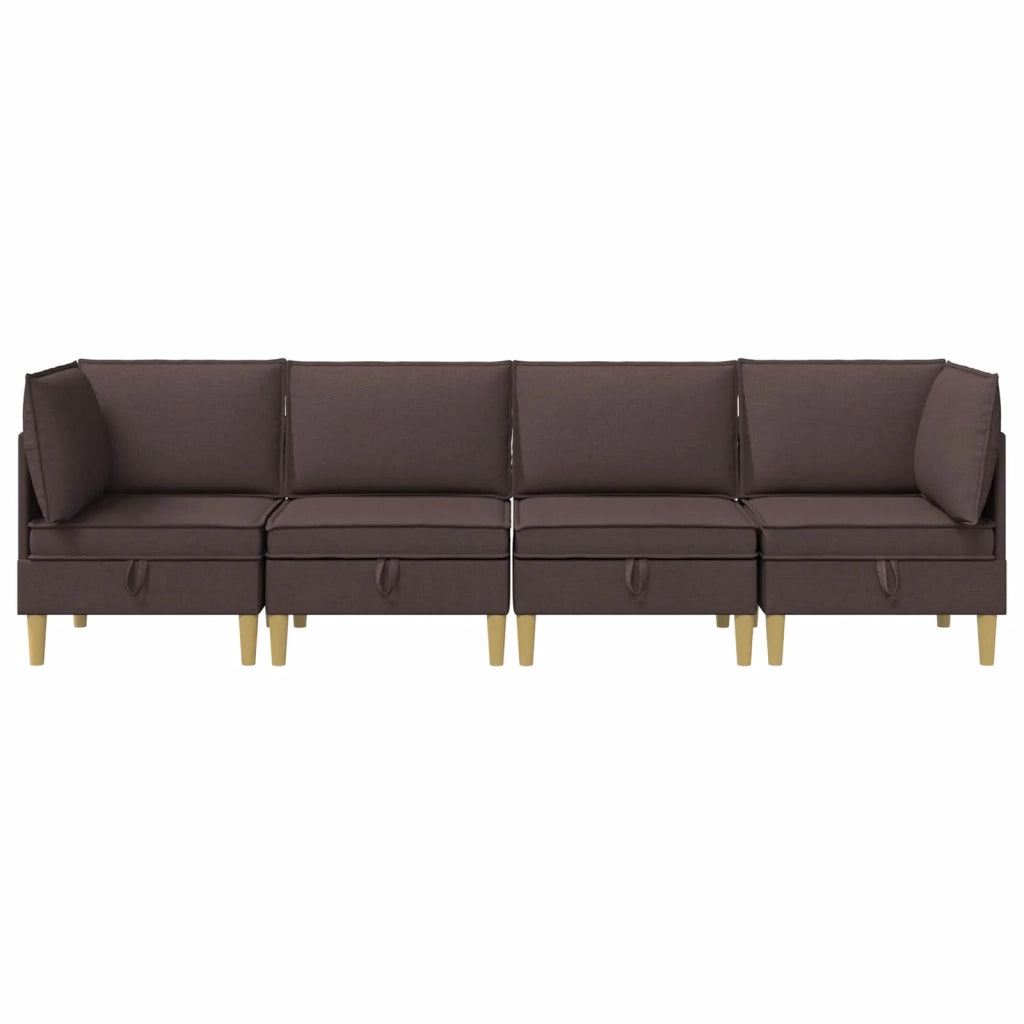 Set di divani modulari con spazio di archiviazione 4 pcs