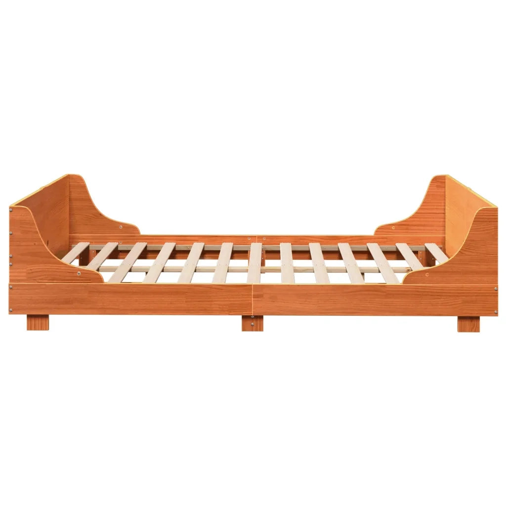 vidaXL Letto senza Materasso Marrone Cera 150x200 cm in Legno di Pino