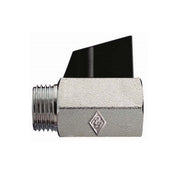 VALVOLA A SFERA FILETTATURA MF SABBIATA E CROMATA CON MANIGLIA- 1/4  DN 8  PN 10- RB- pezzi 1