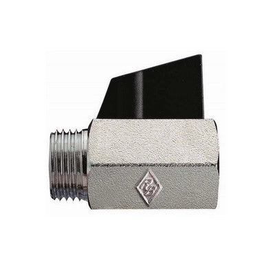 VALVOLA A SFERA FILETTATURA MF SABBIATA E CROMATA CON MANIGLIA- 1/4  DN 8  PN 10- RB- pezzi 1