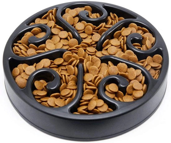 Ciotola interattiva per cani con alimentazione lenta - Ciotola antiscivolo per cani - Ciotola per cani grandi - Prodotto con disegno labirintico divertente - Ciotola per cani che sfida e intrattiene - Ciotola per alimentazione