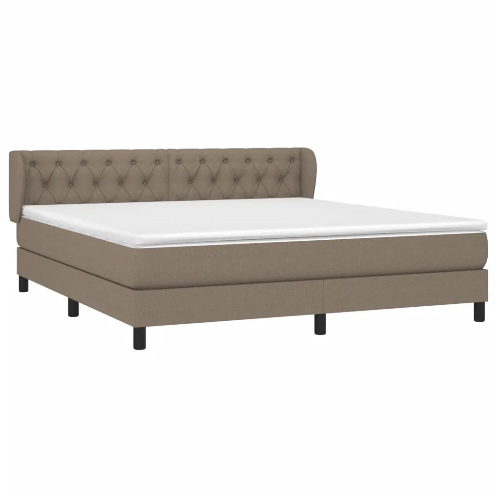 Giroletto a Molle con Materasso Tortora 160x200 cm in Tessuto