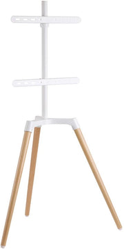 Supporto per TV da 65 pollici e 35 kg - 140° girevole - Regolabile in altezza + Gestione cavi - VESA fino a 400x400 (Bianco/Lucido)