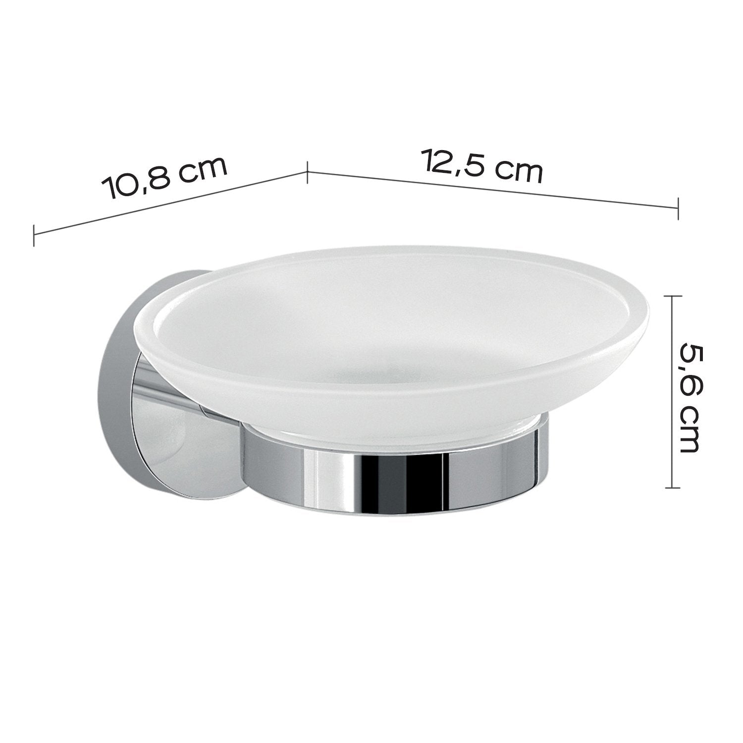 Portasapone da muro in acciaio inox e Cromall 2311 Gedy serie EROS Cromato