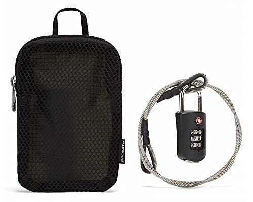 Pacsafe PCL10261100 Prosafe 1000 Lucchetto con Combinazione e Cavo in Acciaio Inossidabile TSA 75 cm colore Nero
