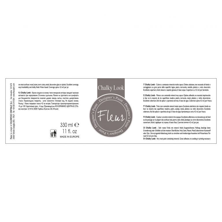 COLORE OPACO FLEUR CHALKY EFFETTO GESSO 330 ML F03 CHALK WHITE