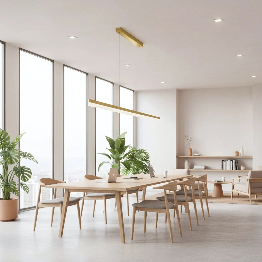 Lampada Da Soffitto Led App1697-cp 200 Cm Brush Gold