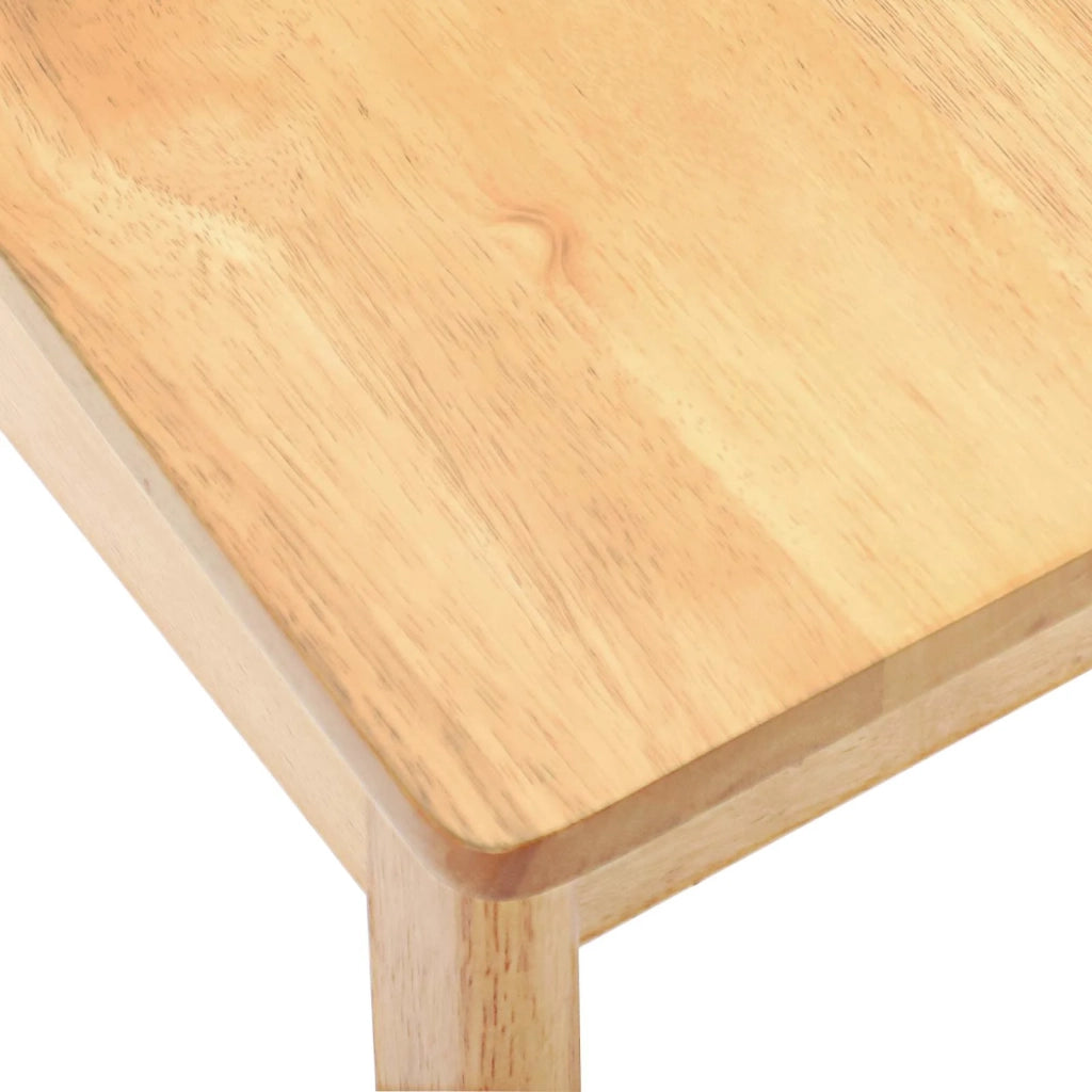 Sedia da pranzo 2 pcs Naturale Legno di gomma massiccio 42020396