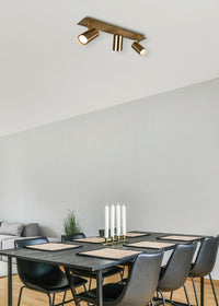 Spot da Interno a Led in Metallo Ottone Antico