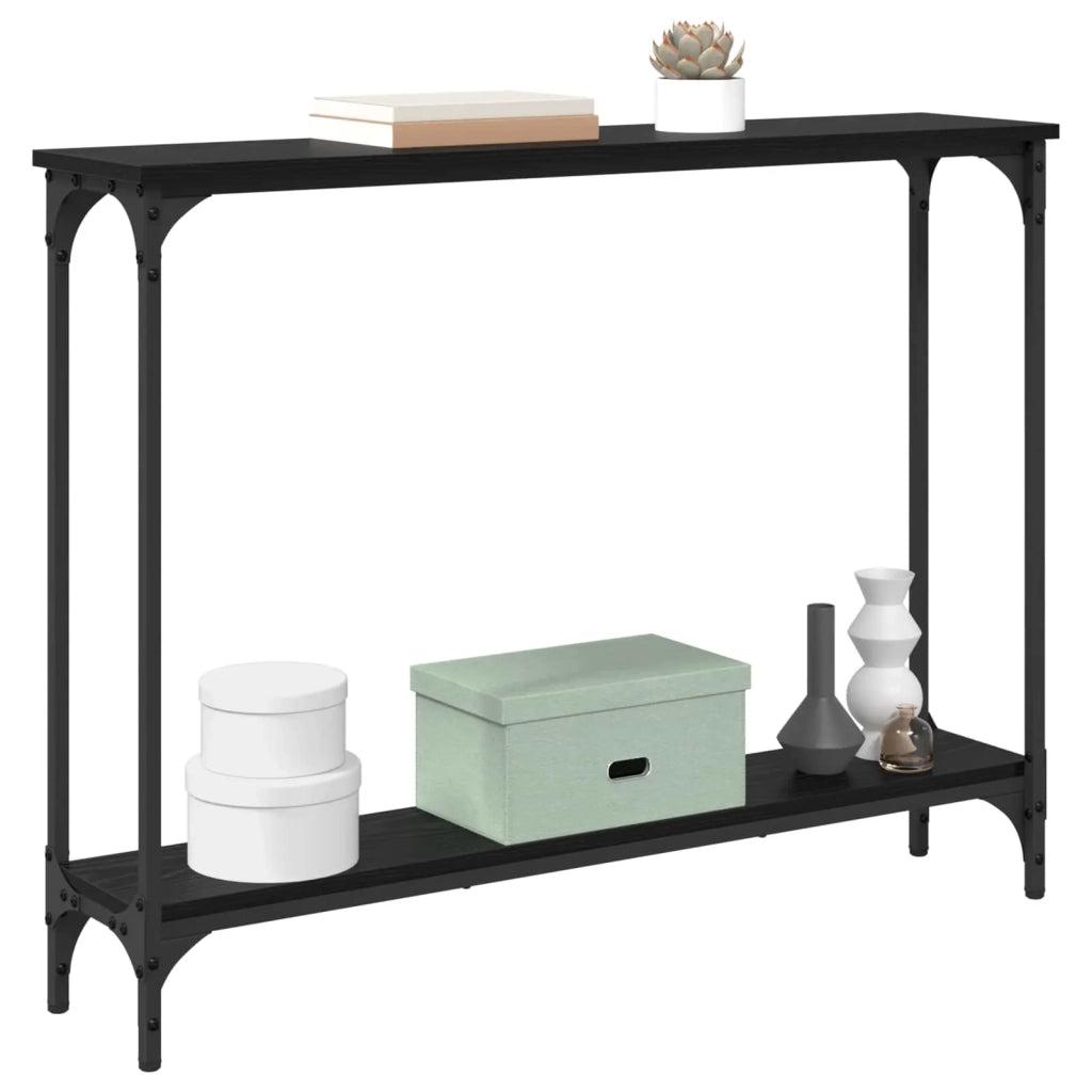 Tavolo consolle Rovere Nero 100 x 22,5 x 75 cm 882192