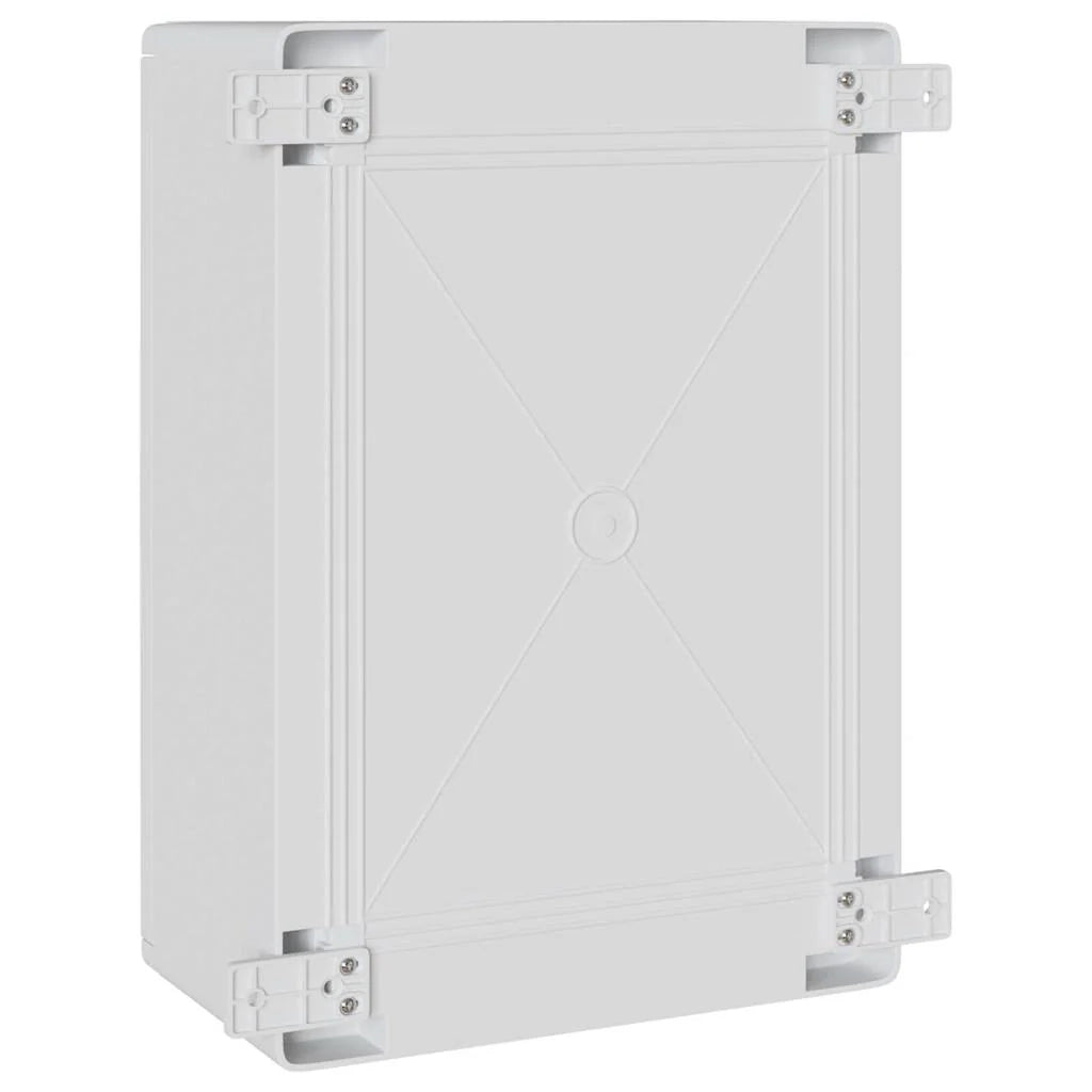 Moderno armadio di controllo rettangolare 47 x 20 x 60 cm pratico contenitore per interni/esterni plastica grigia 02_0058199